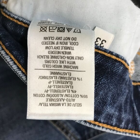 HUDSON - MEN'S 33 - BLUE DENIM BLAKE SLIM STRAIGHT COTTON BLEND JEANS - Picture 7 of 8